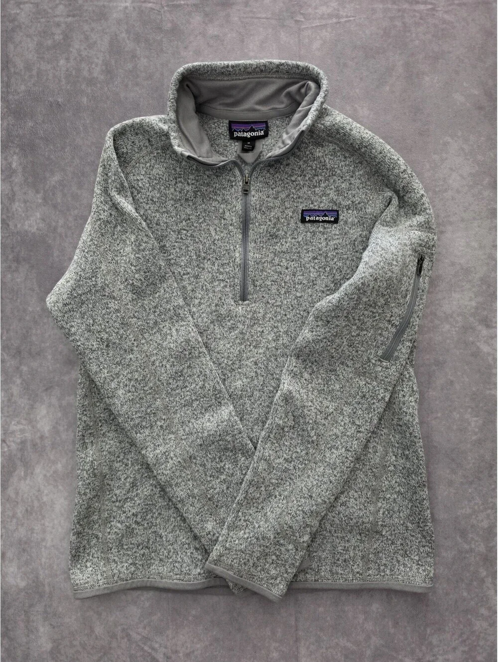 Patagonia Better Sweater 1/4 Zip Fleece Pullover Women's Medium Gray Cozy Jacket